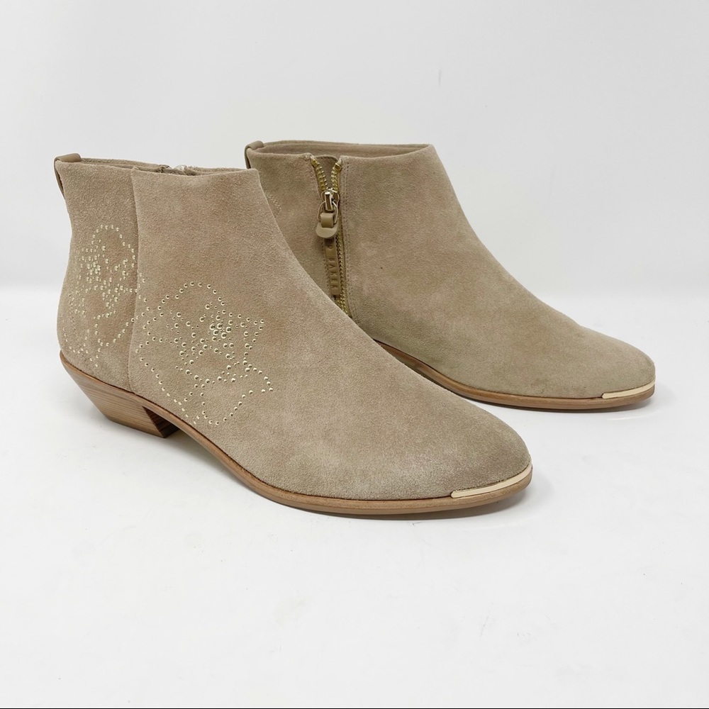 Ted Baker Suede Rhinestone Stud Ankle Booties 40/US 10
